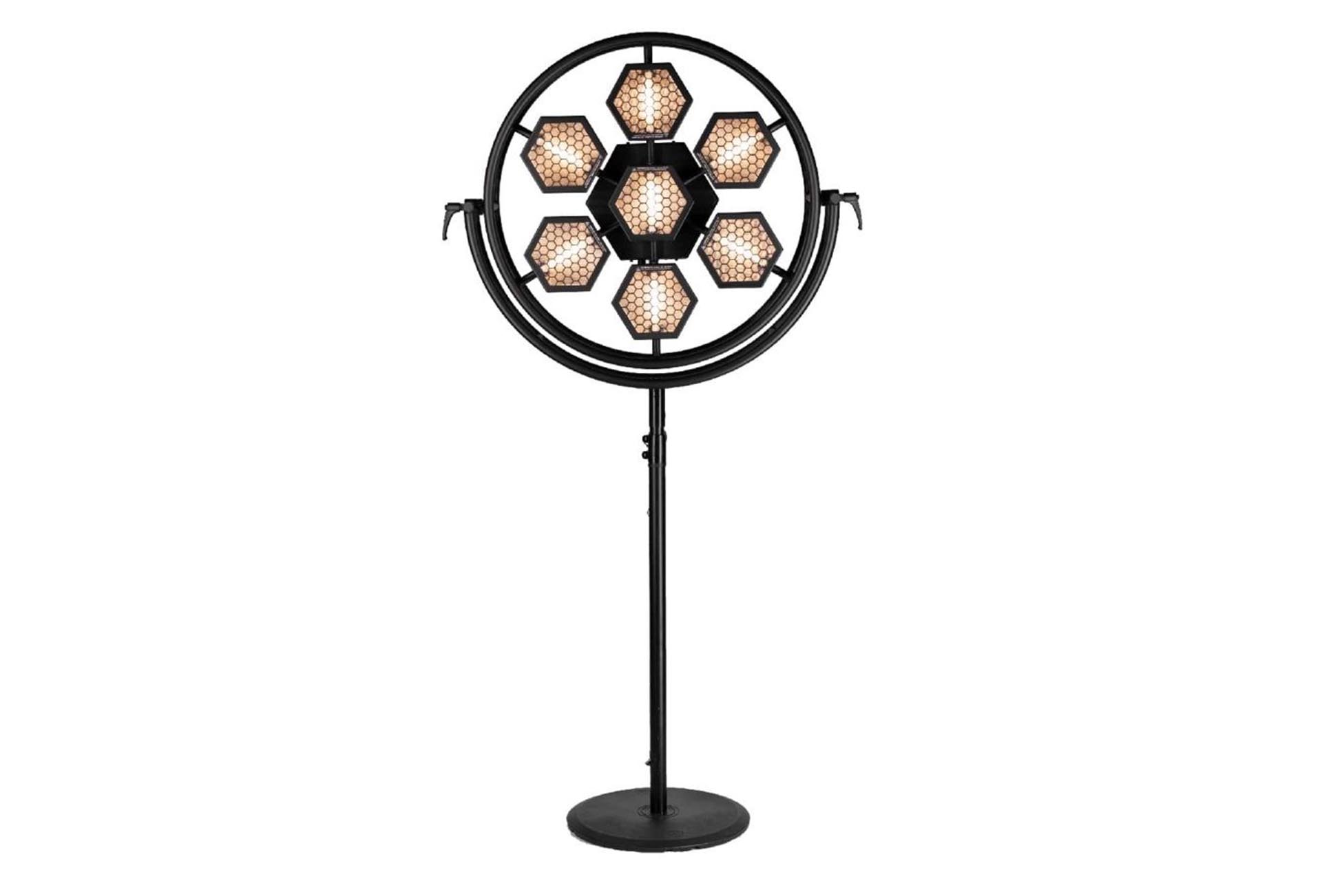 Portmann lights P1 RETRO LAMP Fluter 7x230W, 2900K, schwarz