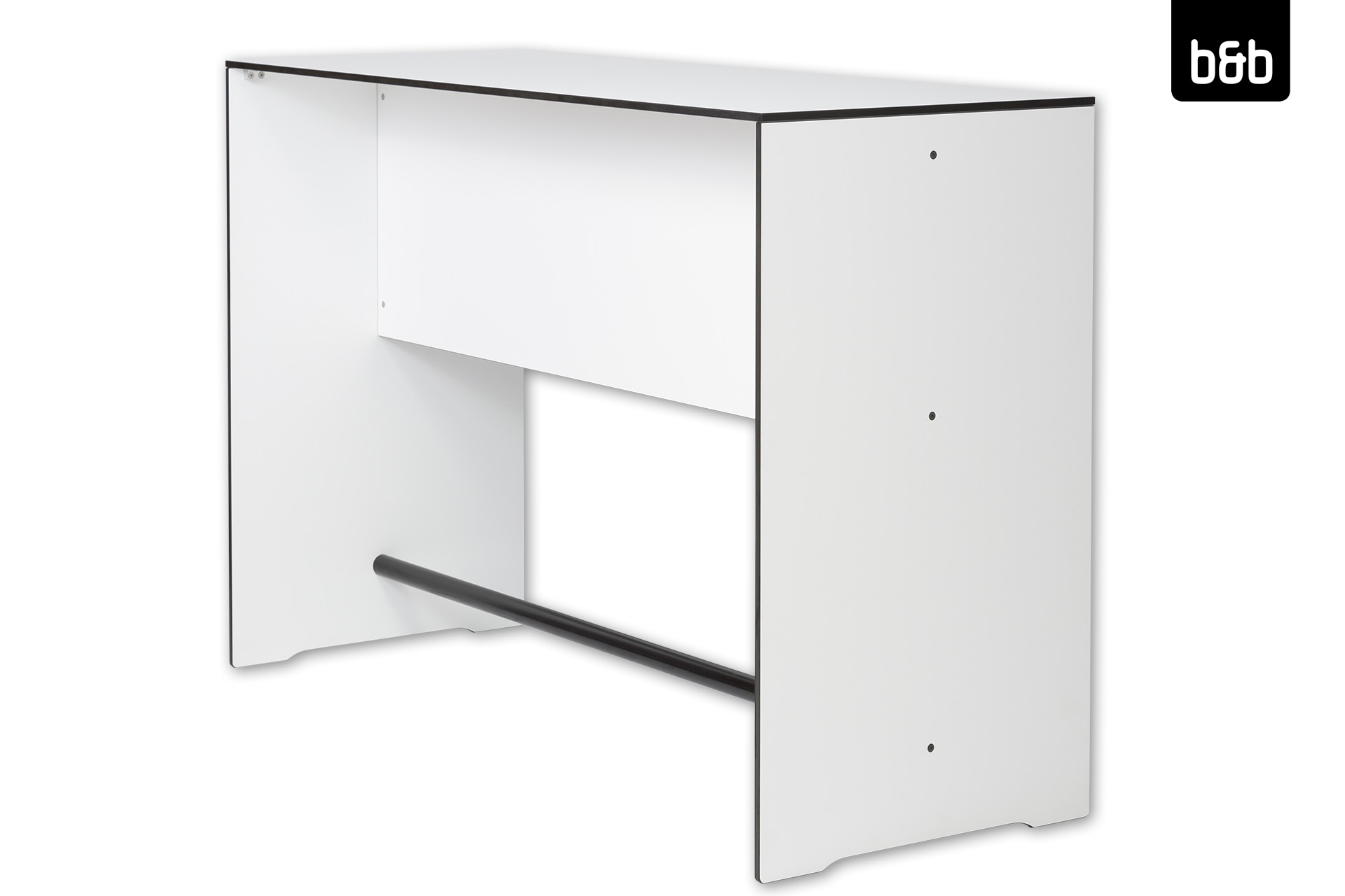 Steh-Brückentisch conmoto RIVA Bar 160x62cm, weiss