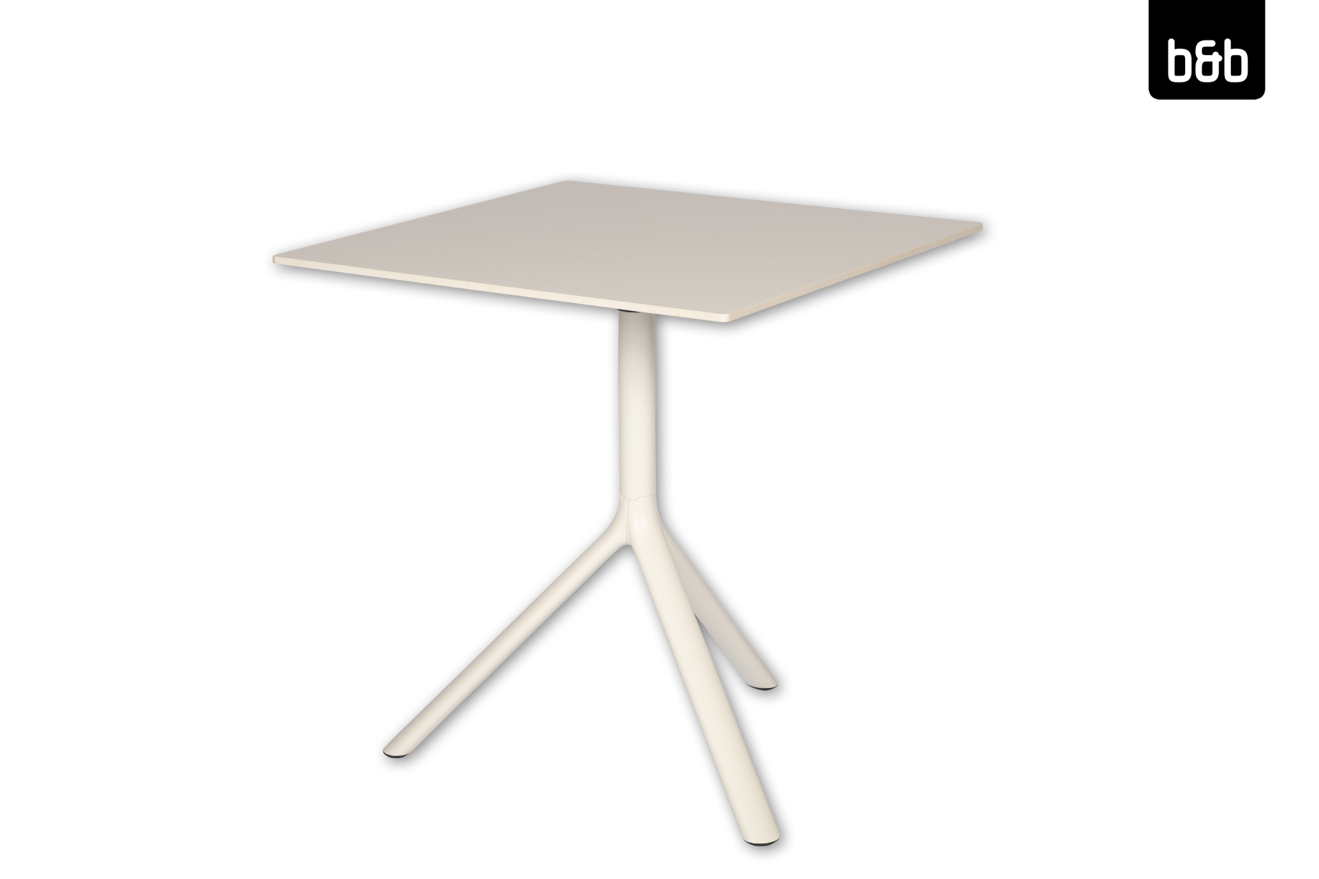 Sitztisch Plank Miura 70x70cm eckig, weiß