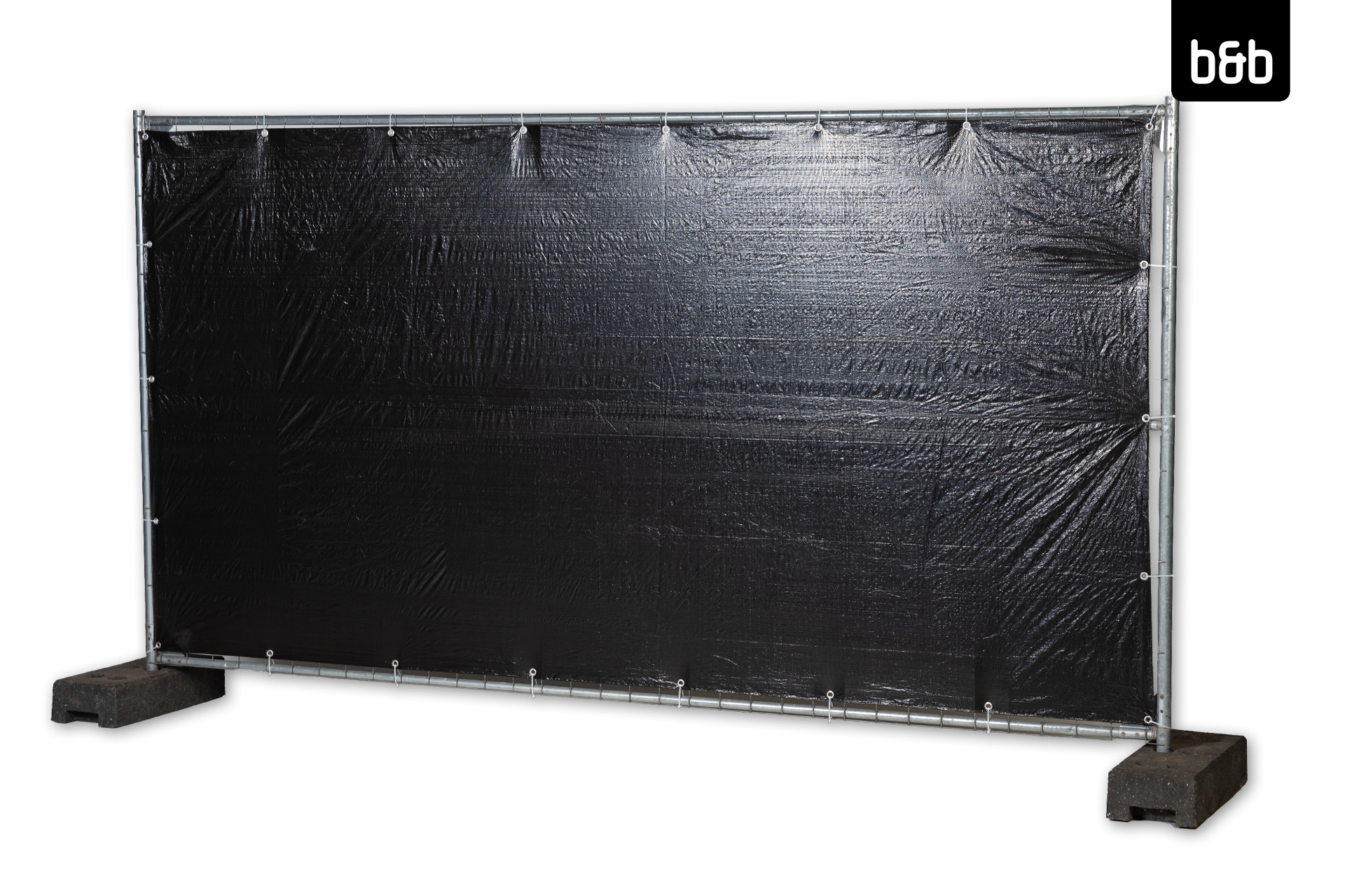 Bauzaunsichtschutz-Plane UV 1,76x3,41m, schwarz