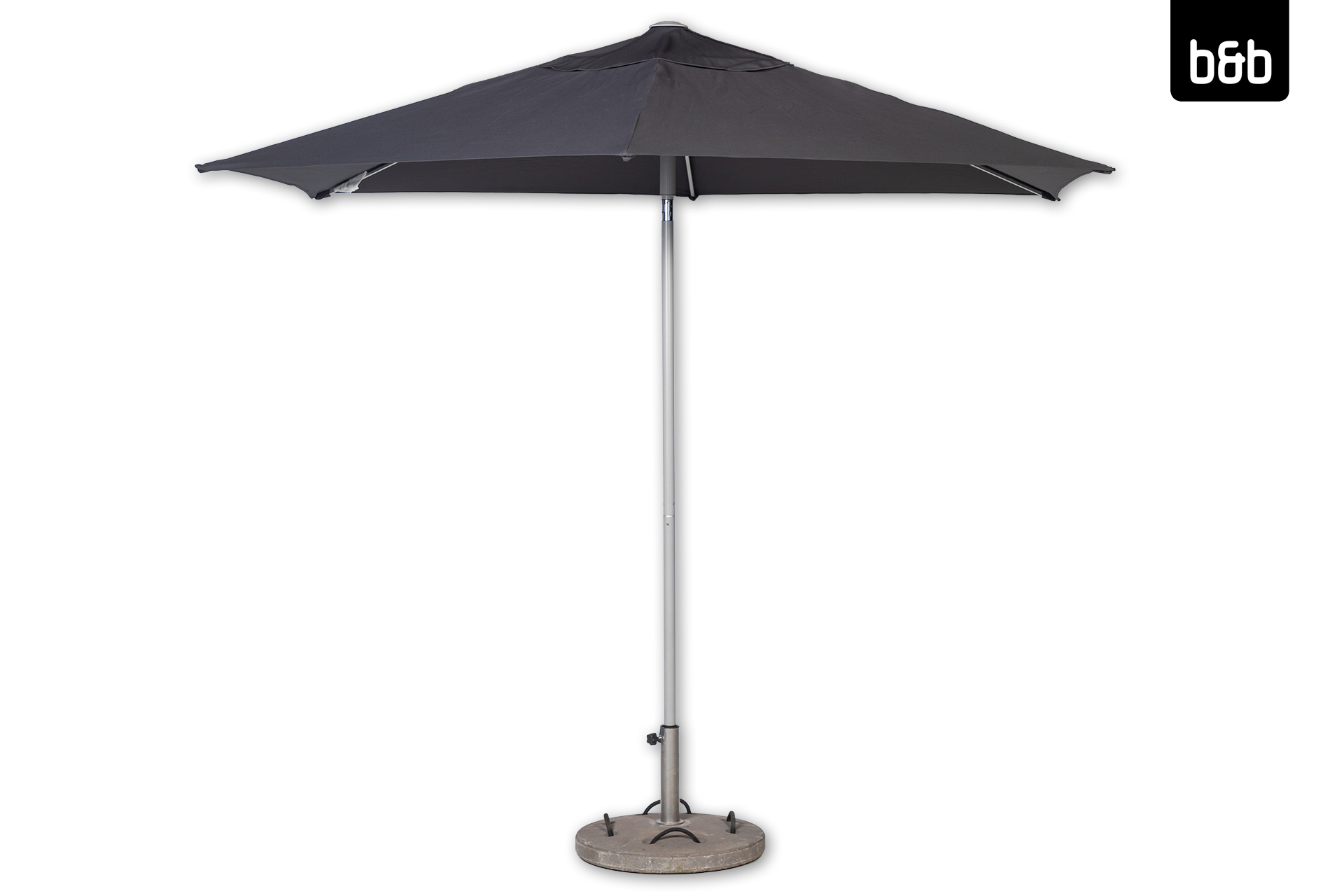 Sonnenschirm Ø300cm, schwarz inkl. Ständer (5er Set)